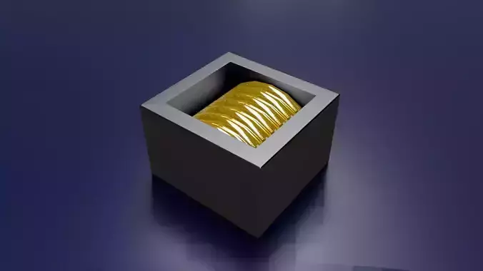  Shielded Power Inductor for Computer Motherboard Low-poly 3D model