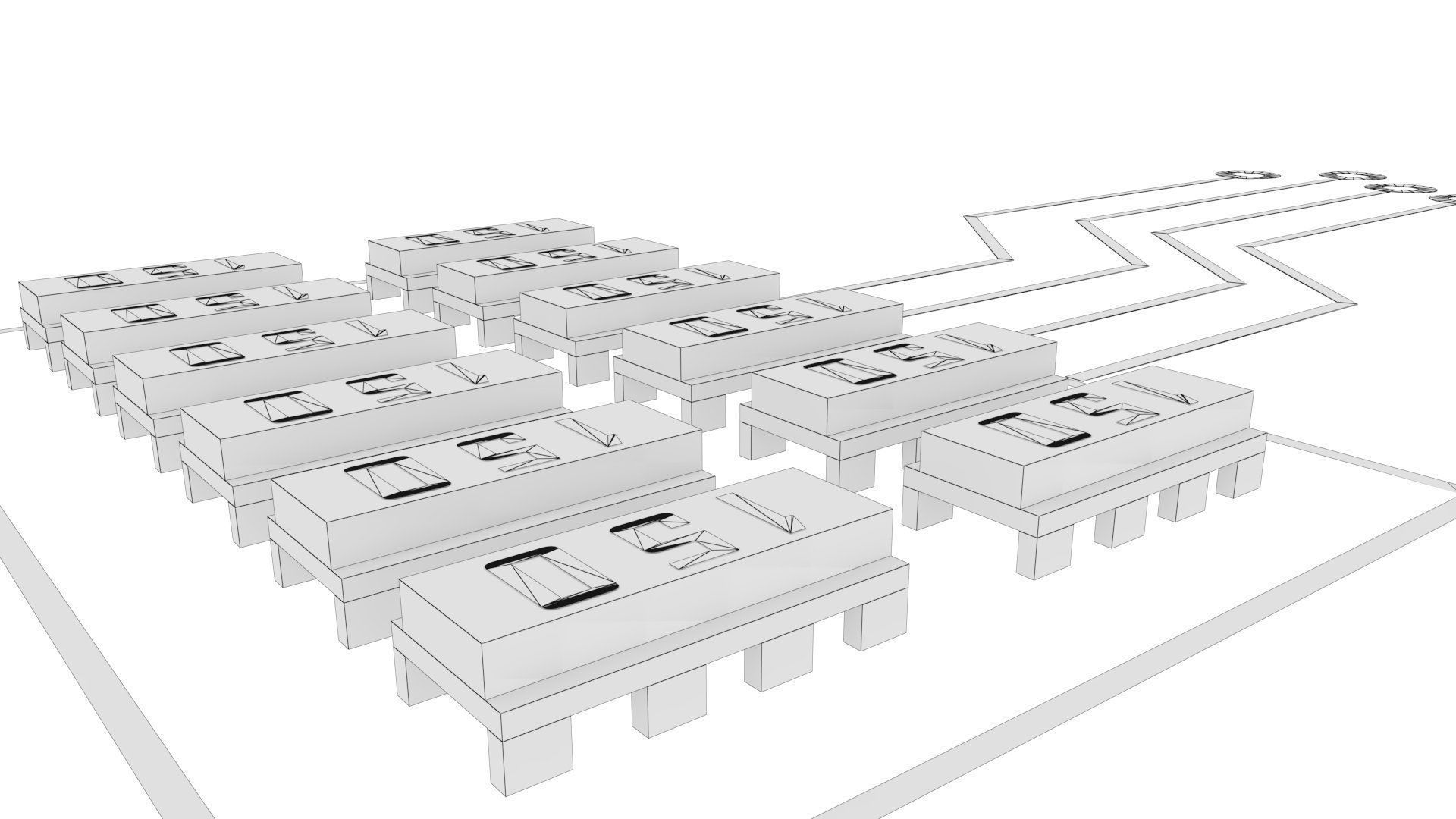 Circuit Board Chip Module Low-poly 3D model_11