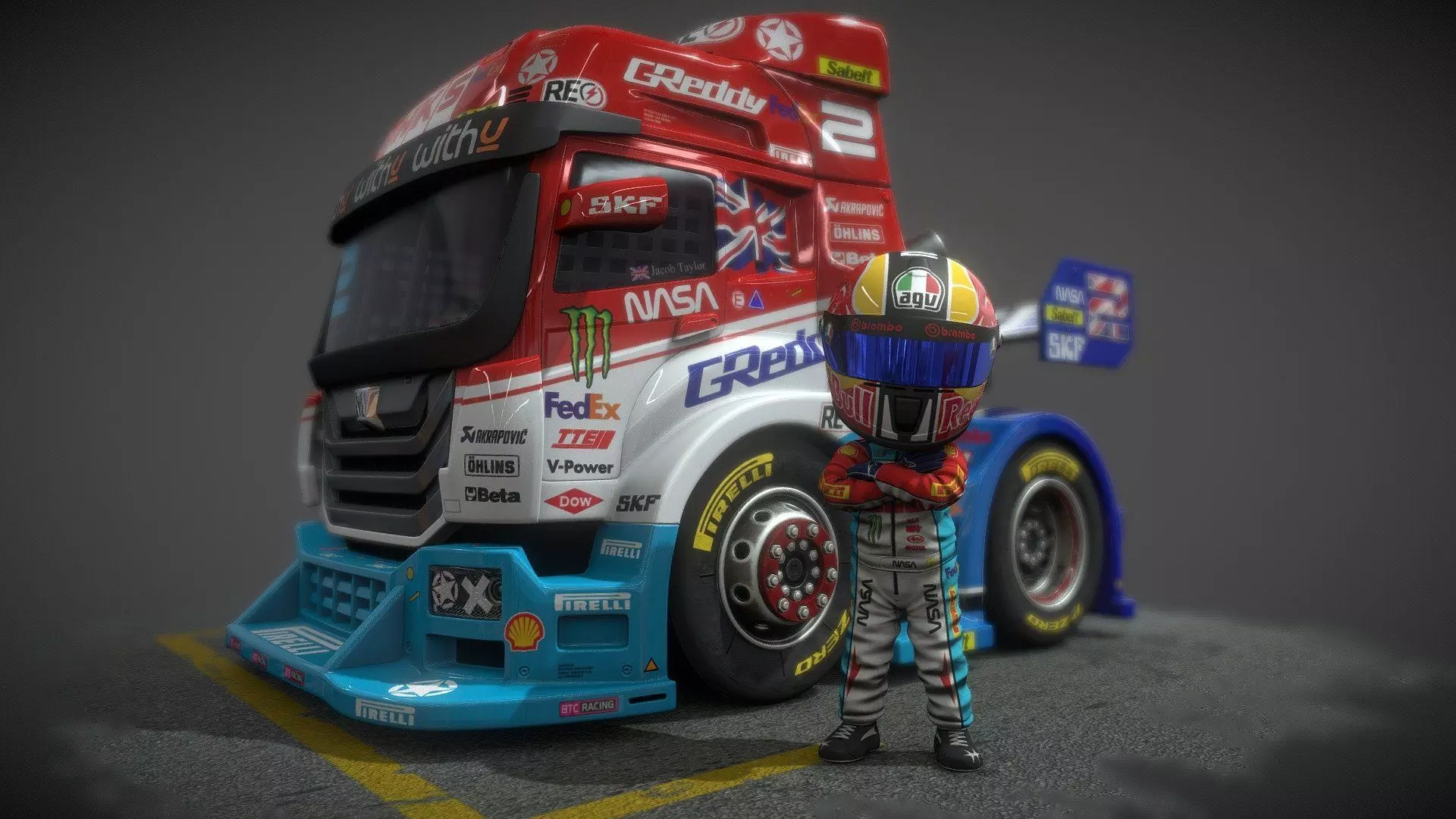 truck-racing 3D print model_0
