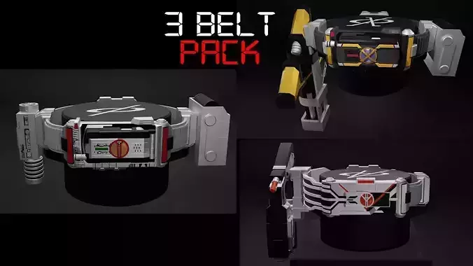 3 Packs belt Kamen rider Faiz Kaixa Delta