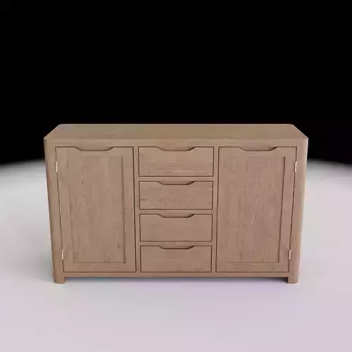 Oak Furniture Land - Romsey sideboard 3D model