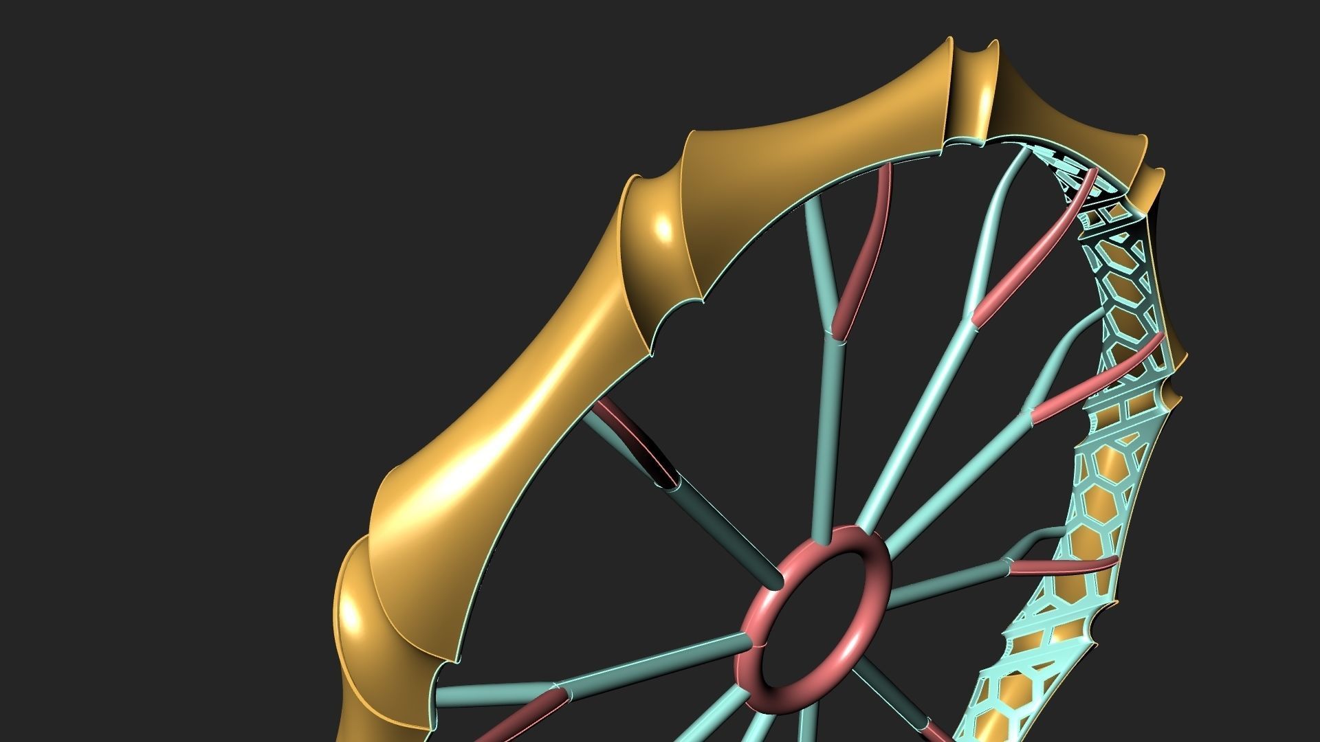 Fusion bracelet code 708 in 4 sizes 3D print model_4