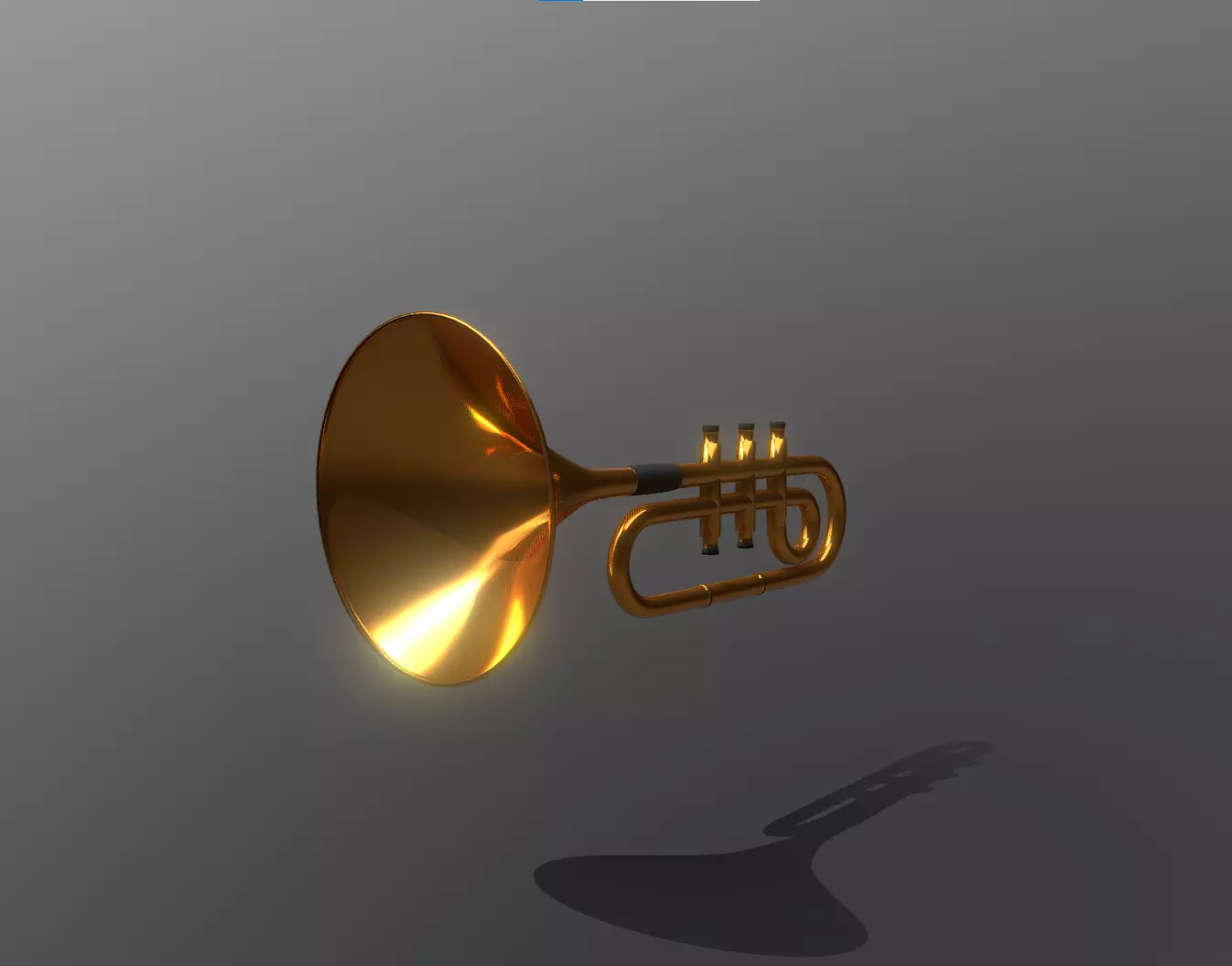 Trumpet-Free model Free low-poly 3D model