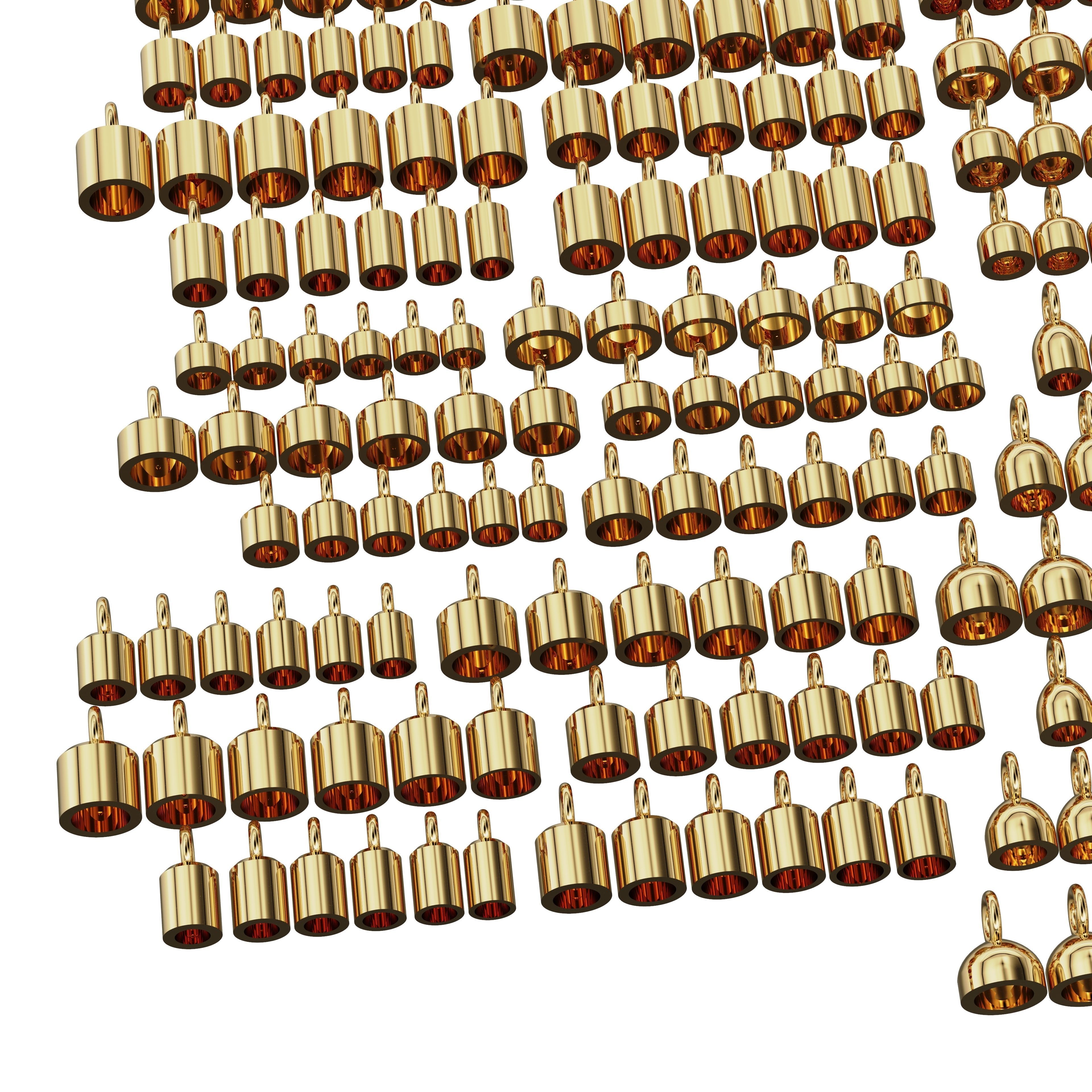 288 different sizes caps tips for bracelets and pendants  3D print model_3