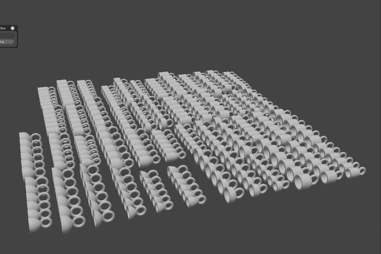 288 different sizes caps tips for bracelets and pendants  3D print model_17