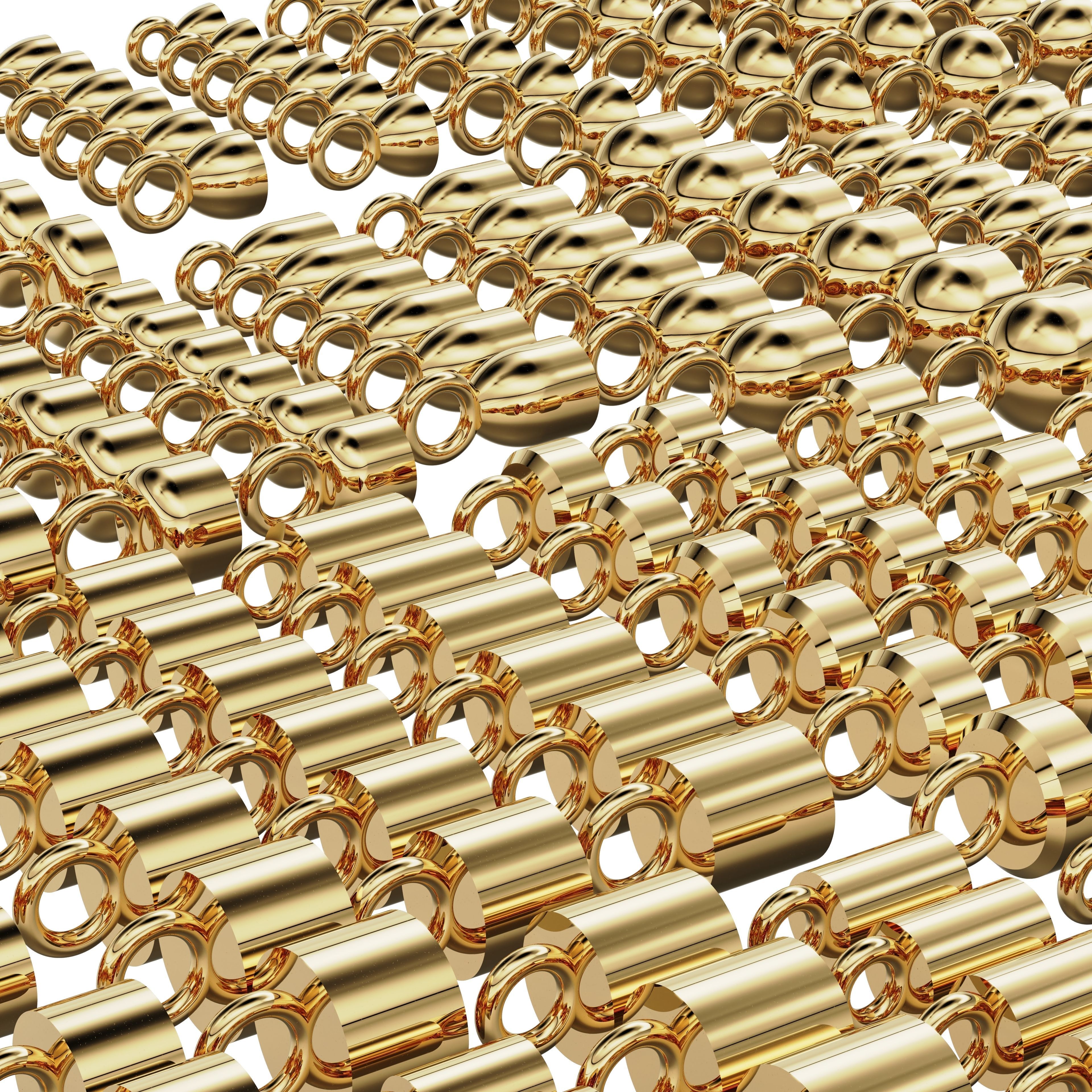 288 different sizes caps tips for bracelets and pendants  3D print model_8