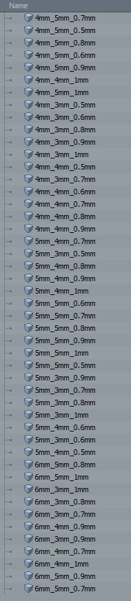 288 different sizes caps tips for bracelets and pendants  3D print model_10