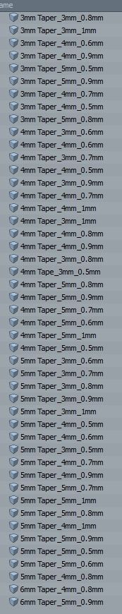 288 different sizes caps tips for bracelets and pendants  3D print model_14