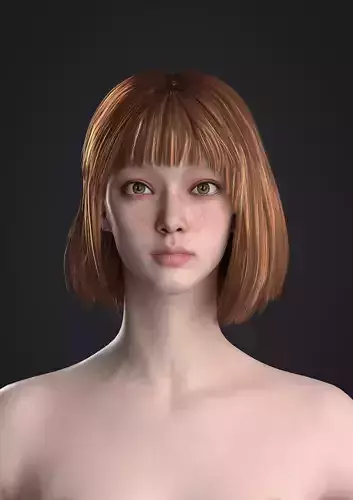 Short hair 039-FV2 for FV2 3D model from Clo3D Software