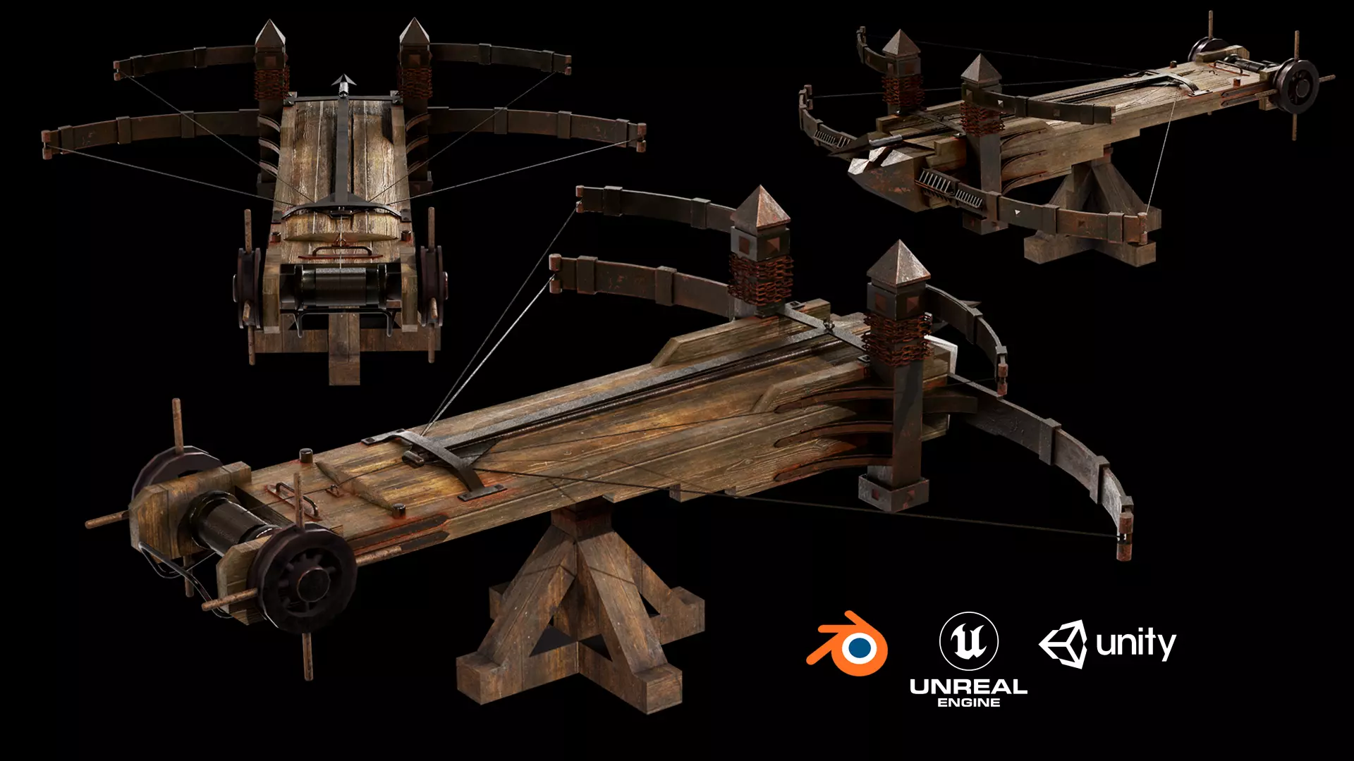 X Bow Gameready Free low-poly 3D model
