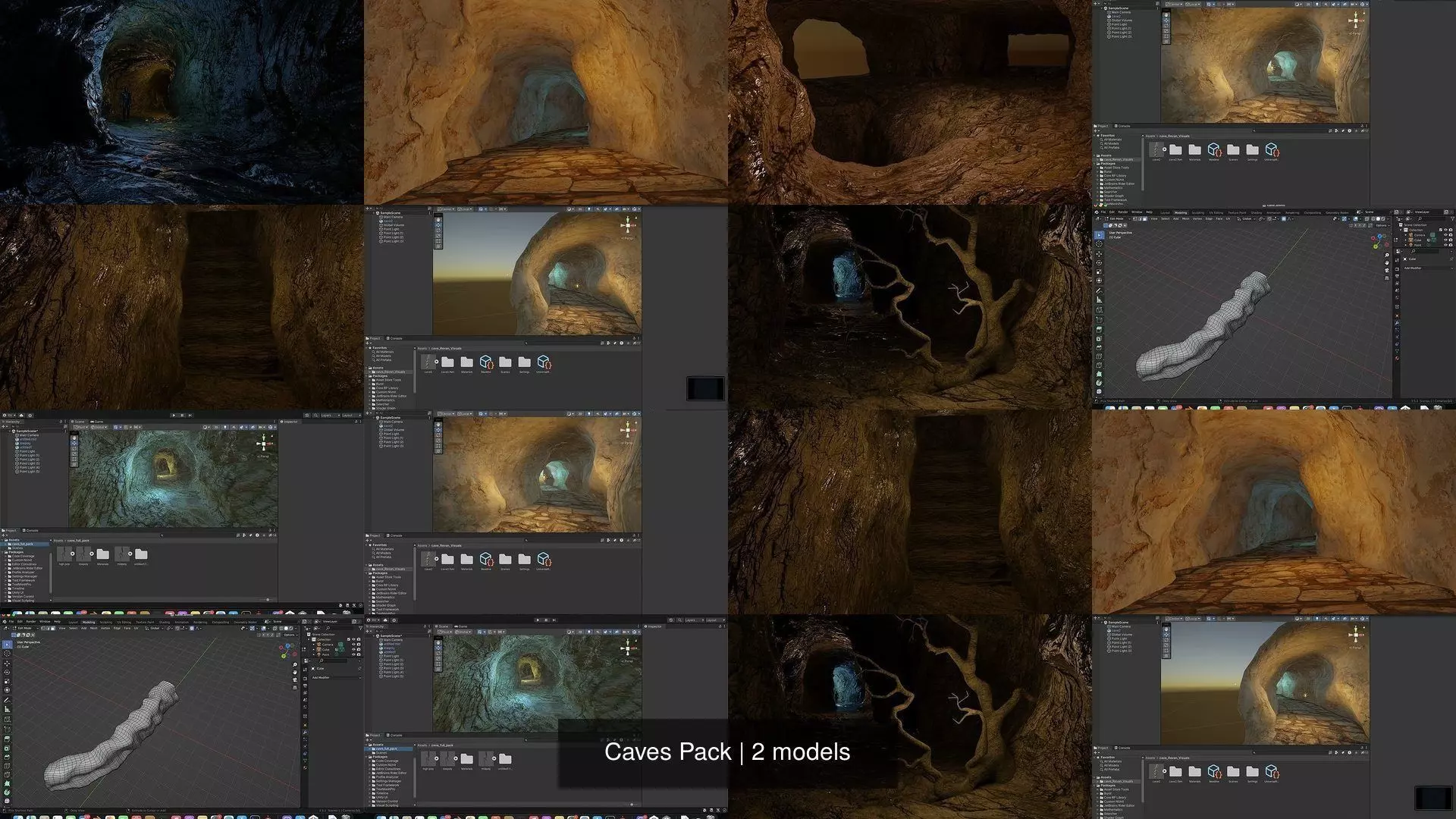 Caves Pack 3D Model Collection_1