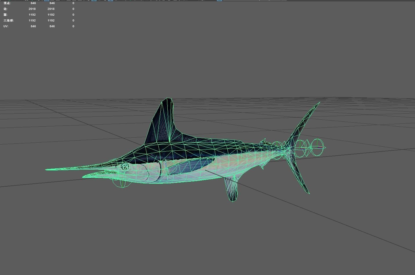 Marlin Low-poly 3D model_2