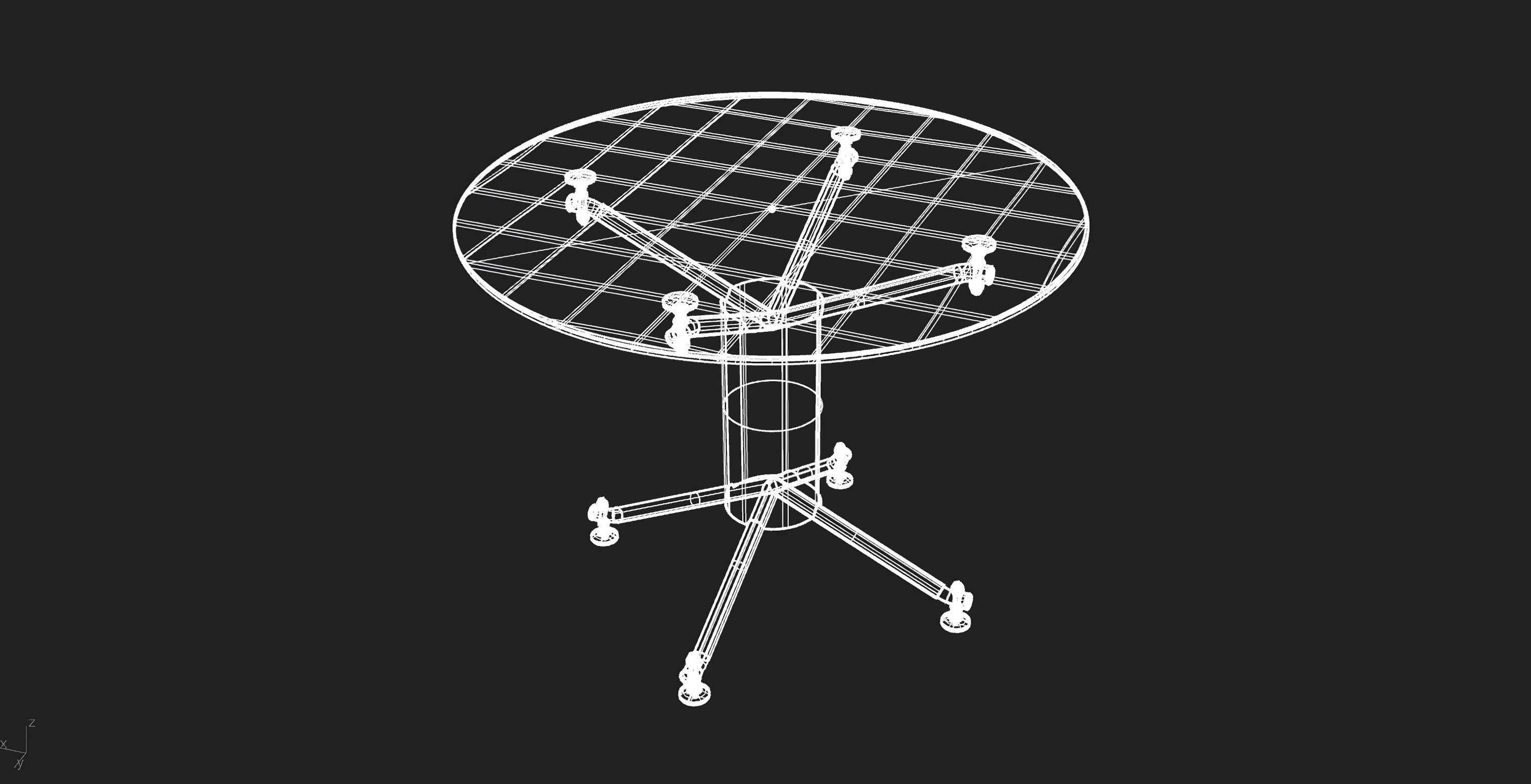 Compass Table 3D model_6