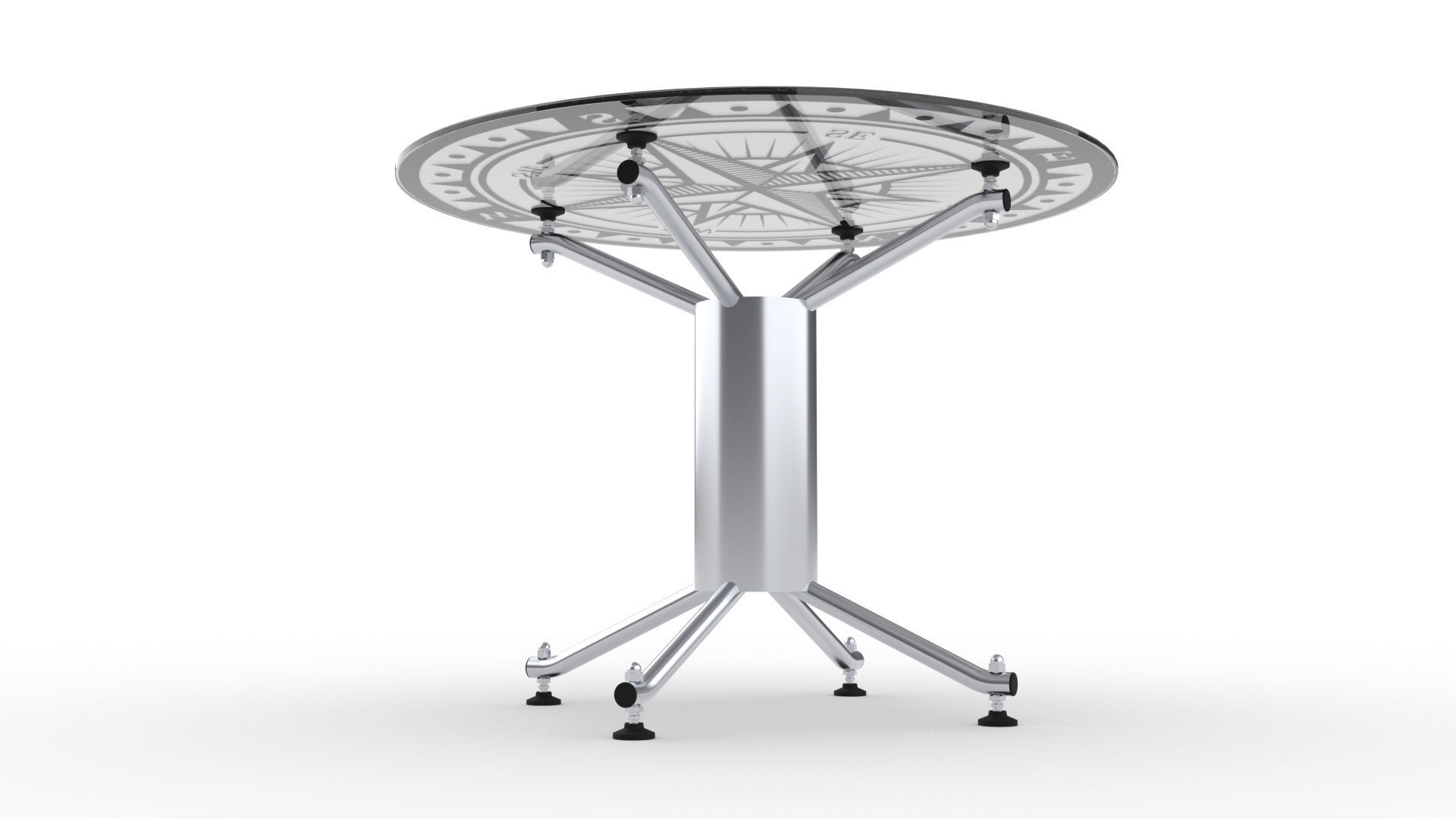 Compass Table 3D model_5