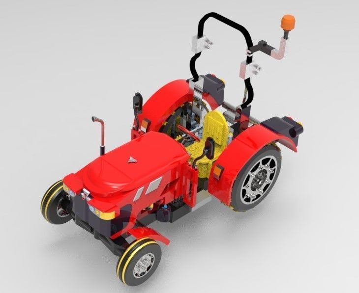 High-Quality Tractor CAD Model 3D model_4