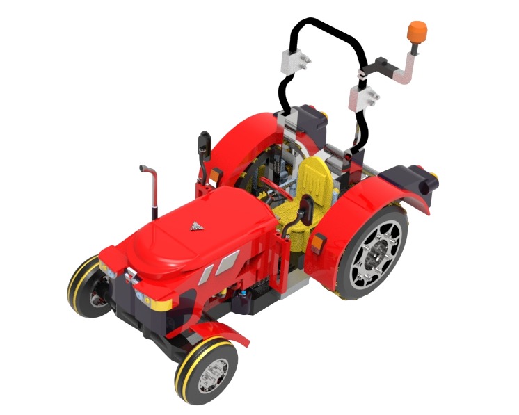 High-Quality Tractor CAD Model 3D model_3