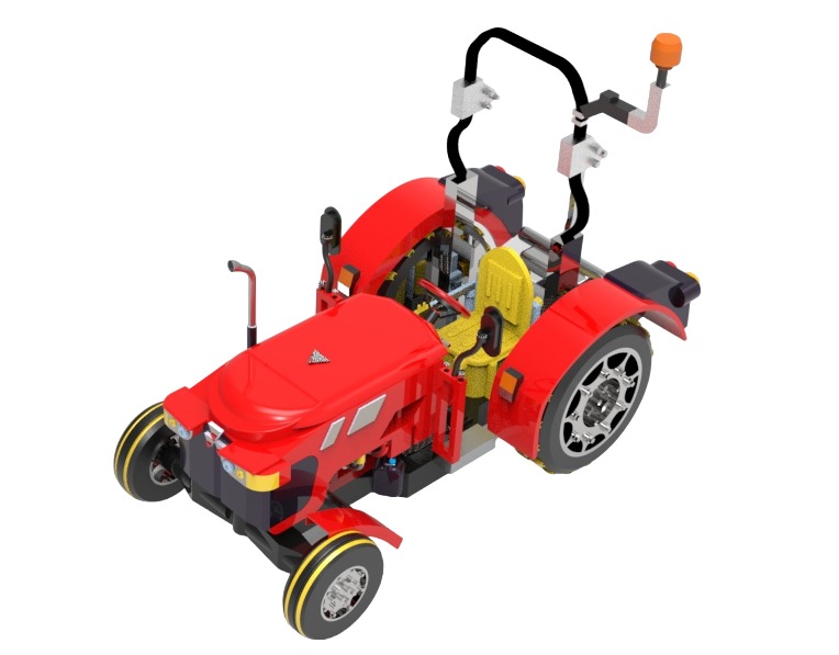 High-Quality Tractor CAD Model 3D model_1