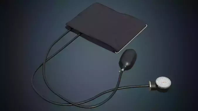 Blood Pressure Monitor 1A Low-poly 3D model