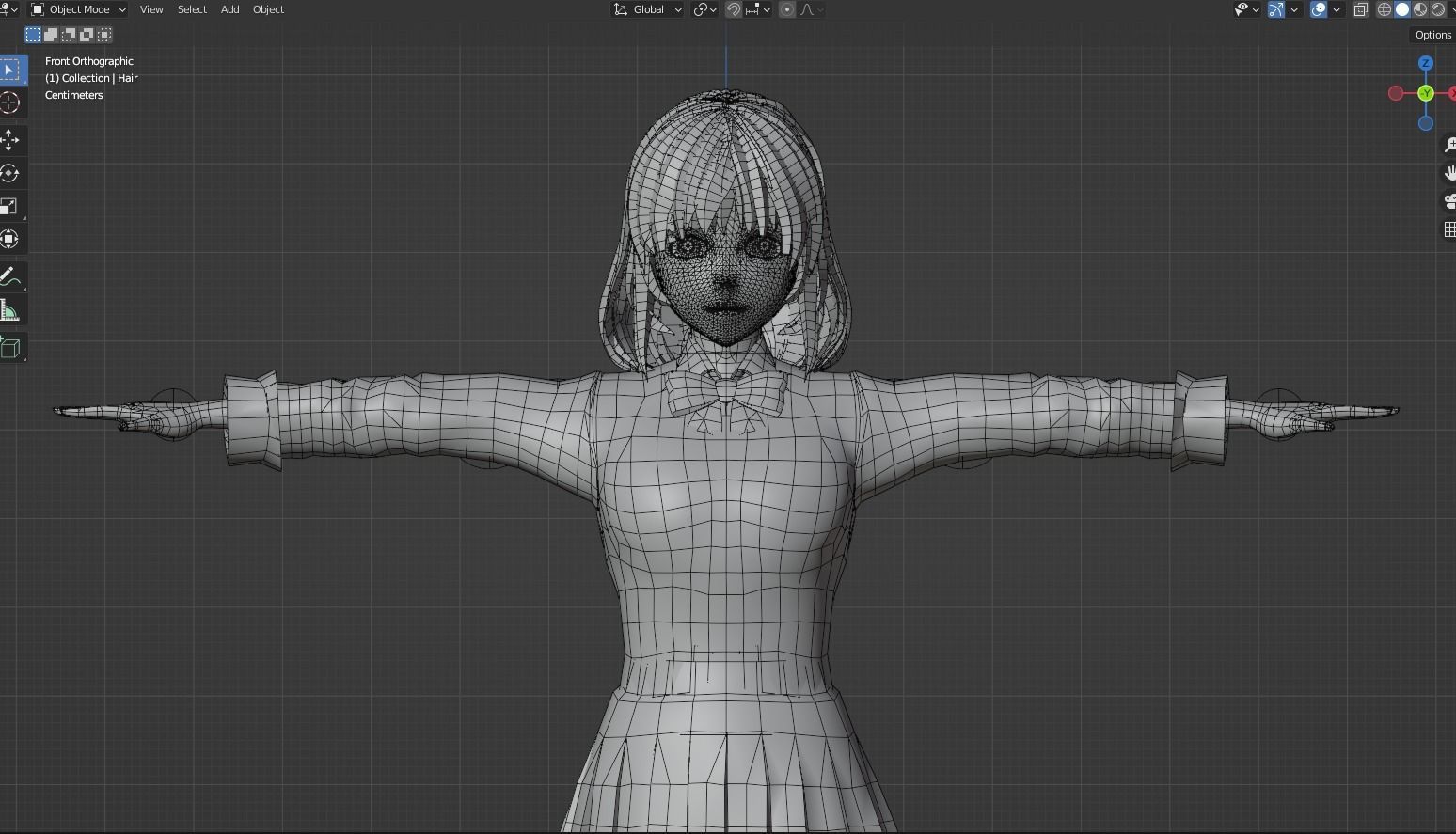 3D low poly female avatar for vrchat and for vtubing  Low-poly 3D model_11