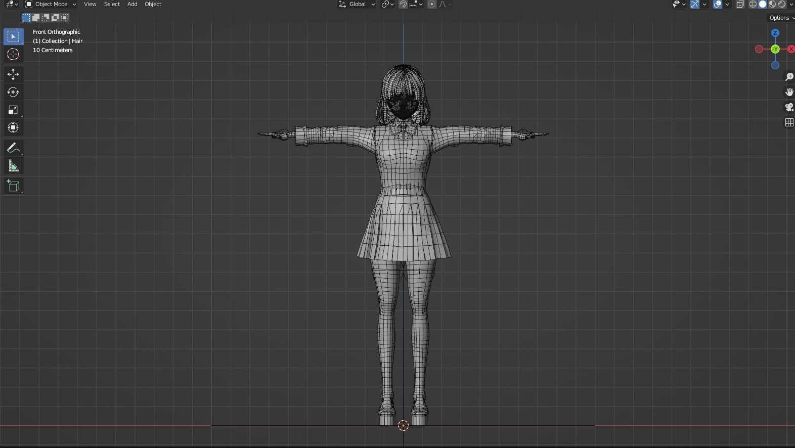 3D low poly female avatar for vrchat and for vtubing  Low-poly 3D model_13
