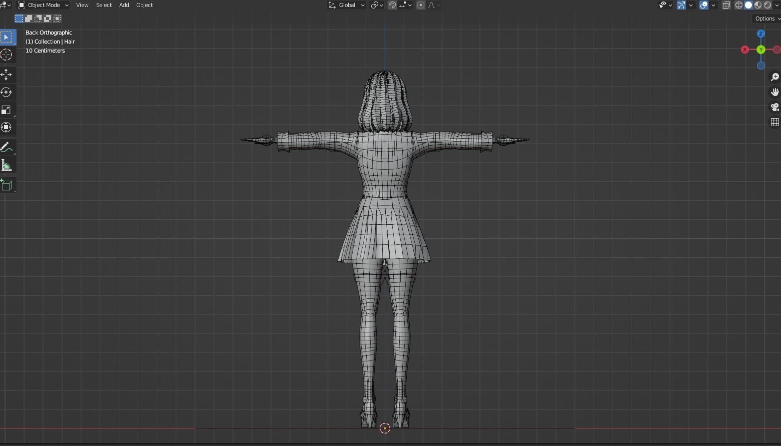 3D low poly female avatar for vrchat and for vtubing  Low-poly 3D model_12