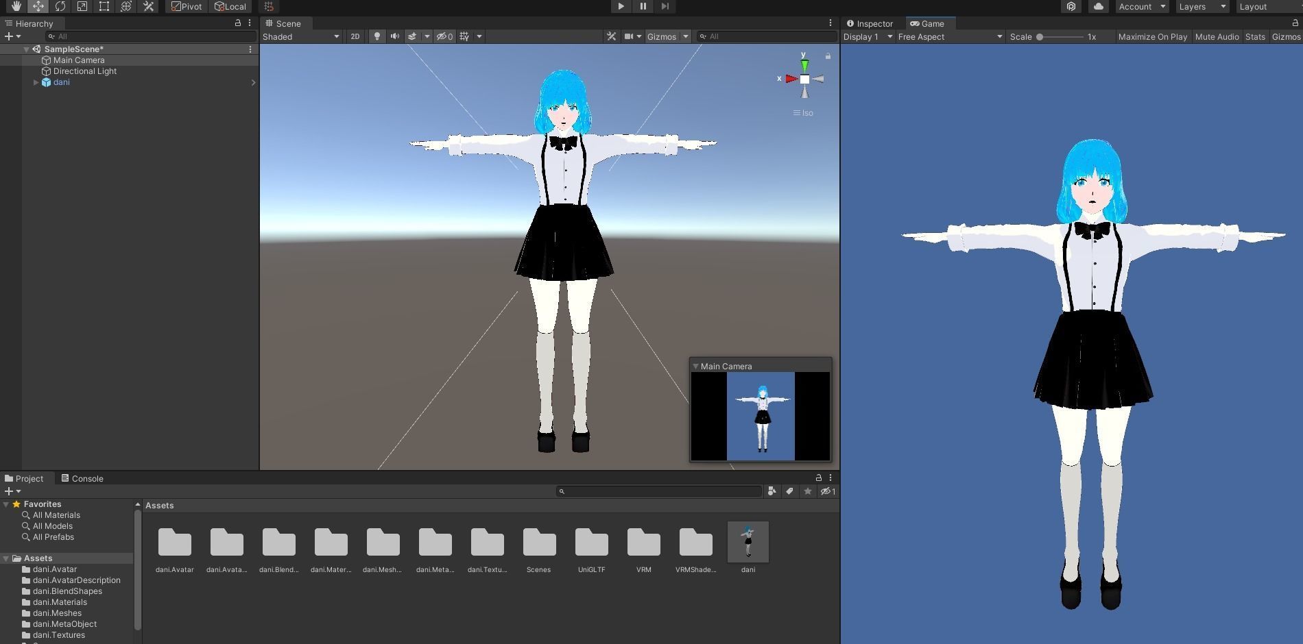 3D low poly female avatar for vrchat and for vtubing  Low-poly 3D model_14