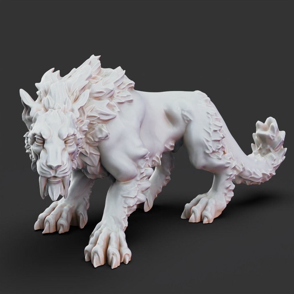 Trader and Cats - 3D Printable TTRPG - PRESUPPORTED - 32mm 3D print model_11