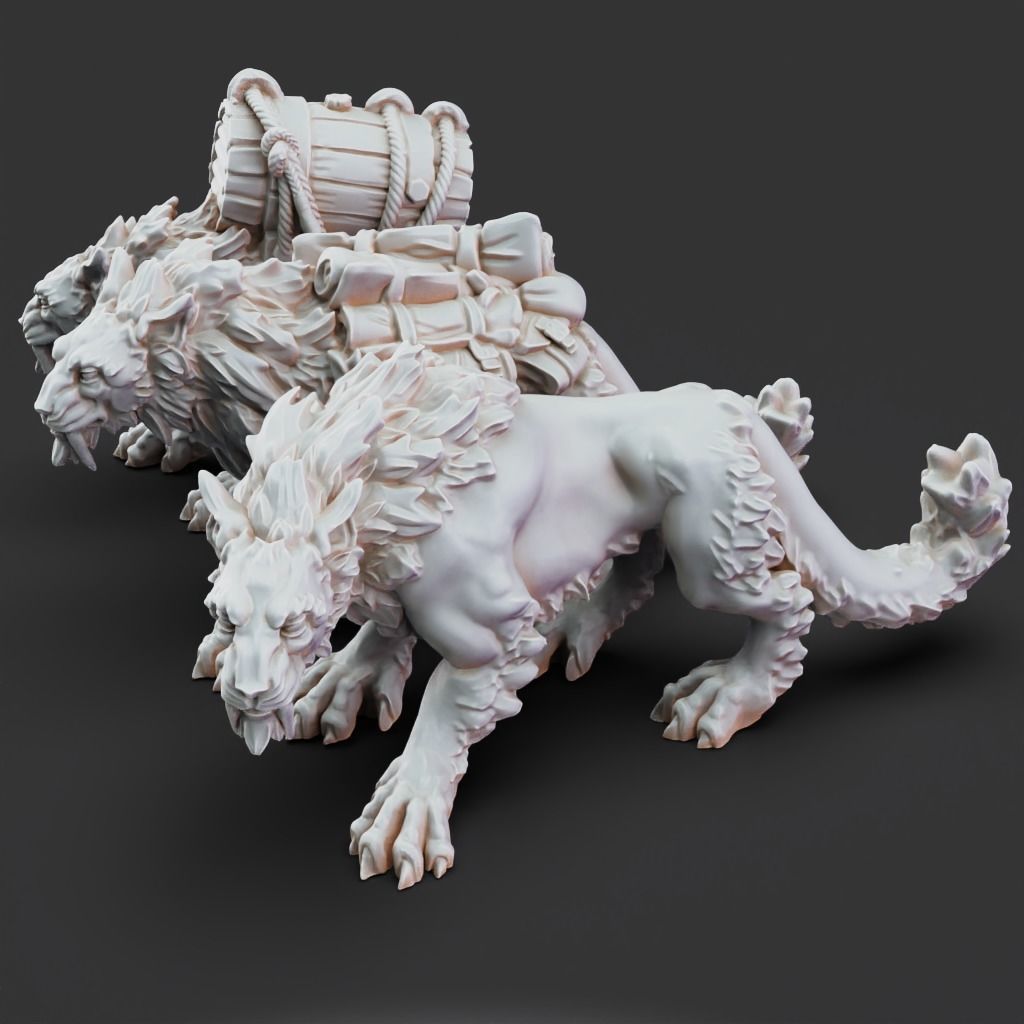 Trader and Cats - 3D Printable TTRPG - PRESUPPORTED - 32mm 3D print model_14