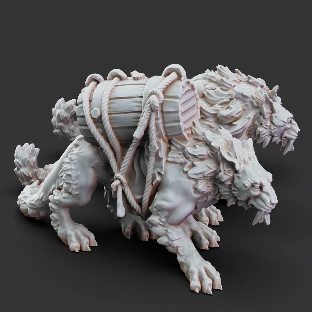 Trader and Cats - 3D Printable TTRPG - PRESUPPORTED - 32mm 3D print model_15