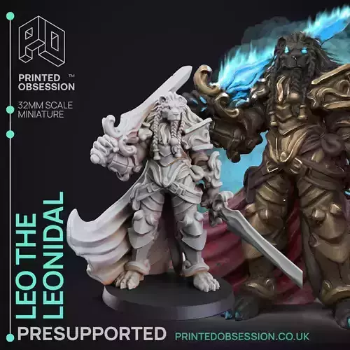 Leonidal - 3D Printable TTRPG - PRESUPPORTED - 32mm Scale