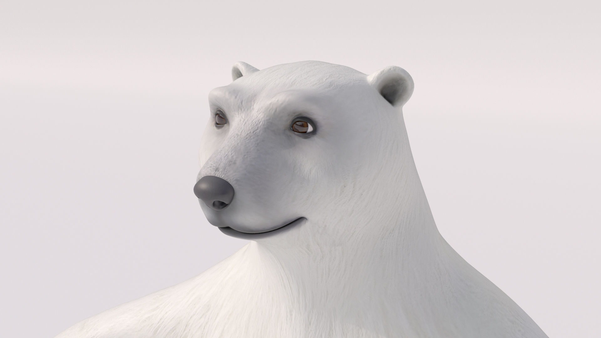 Humanoid Polar Bear  3D model_7
