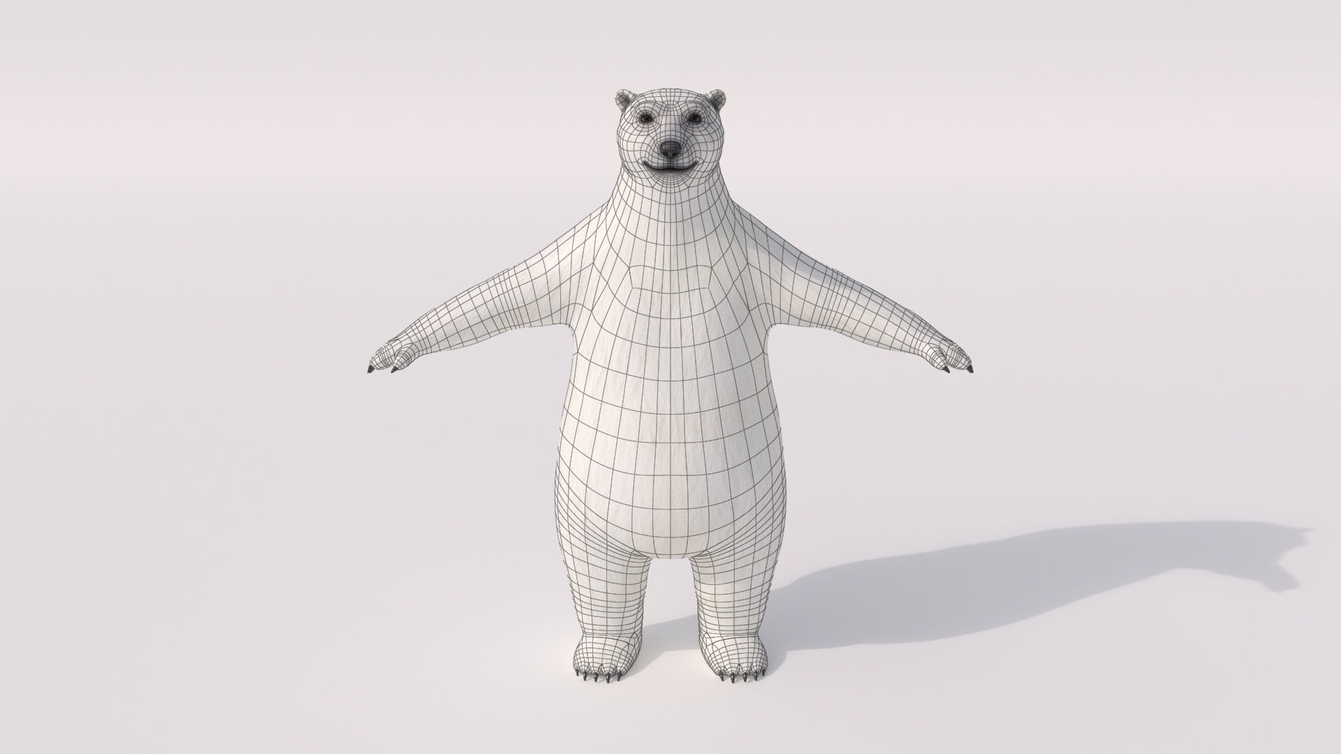 Humanoid Polar Bear  3D model_8