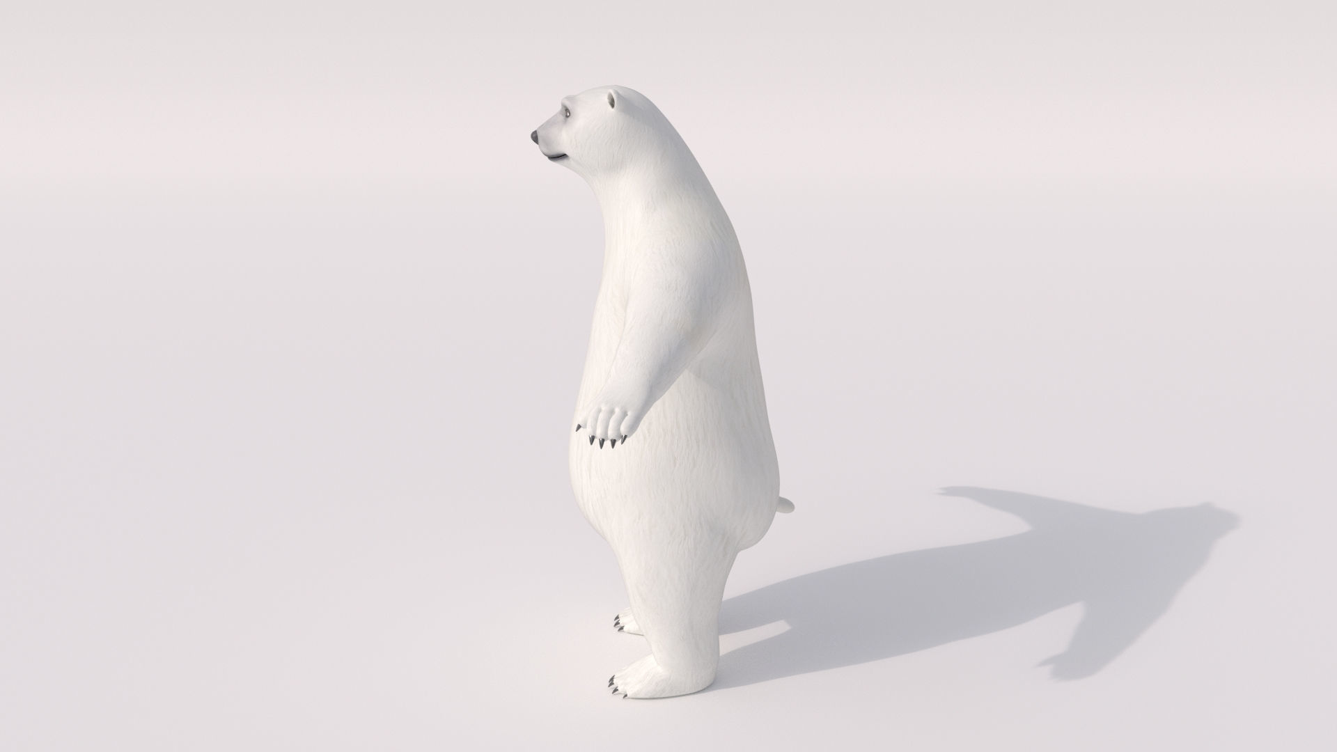 Humanoid Polar Bear  3D model_4