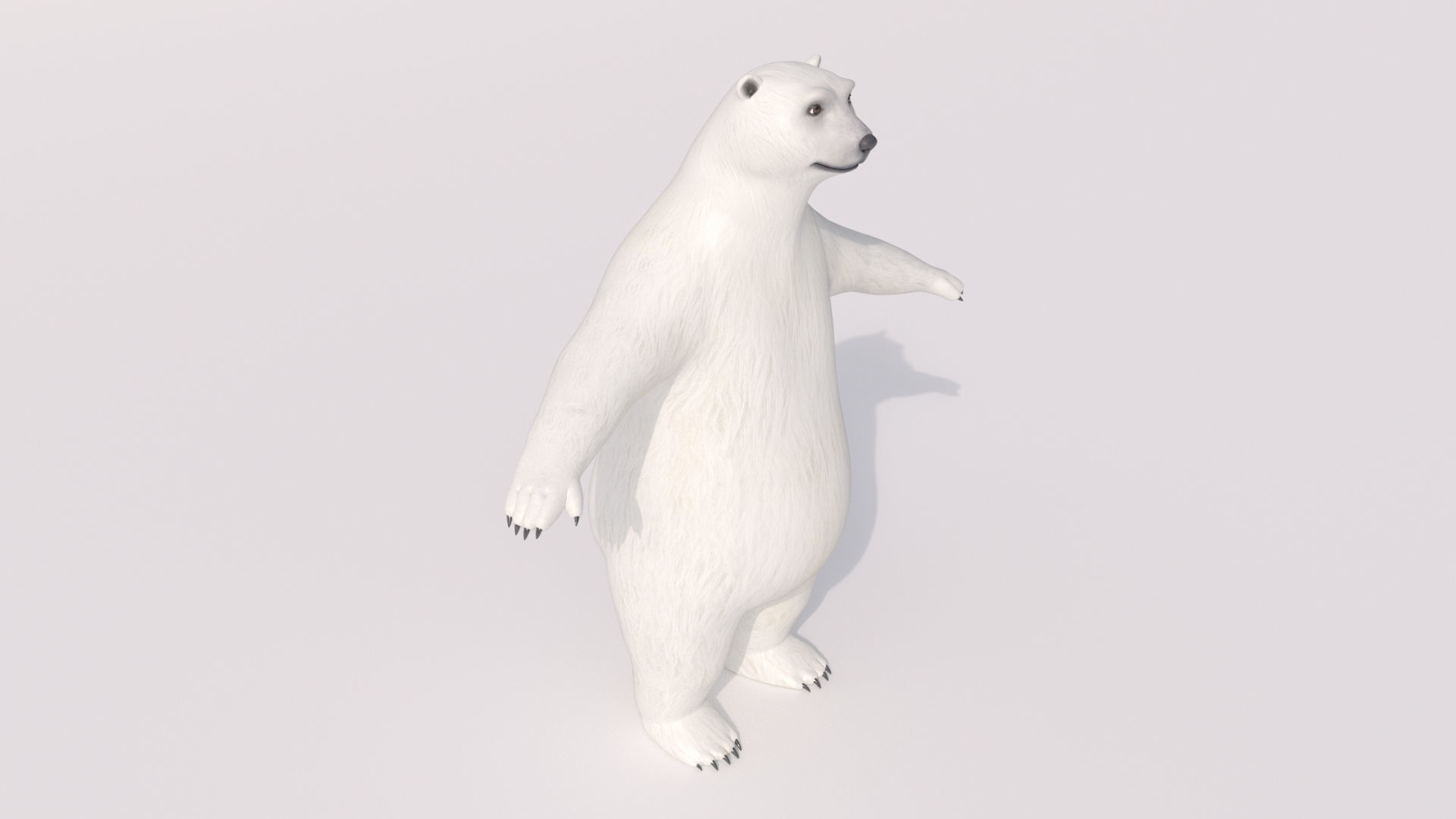 Humanoid Polar Bear  3D model_3