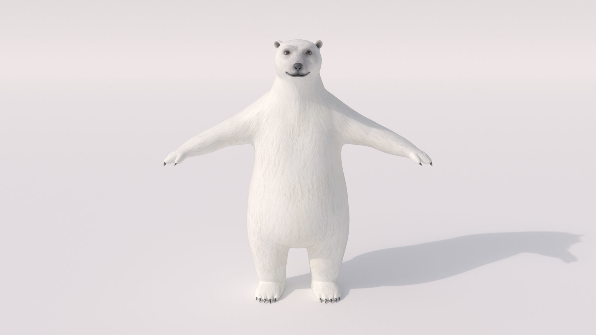 Humanoid Polar Bear  3D model_2