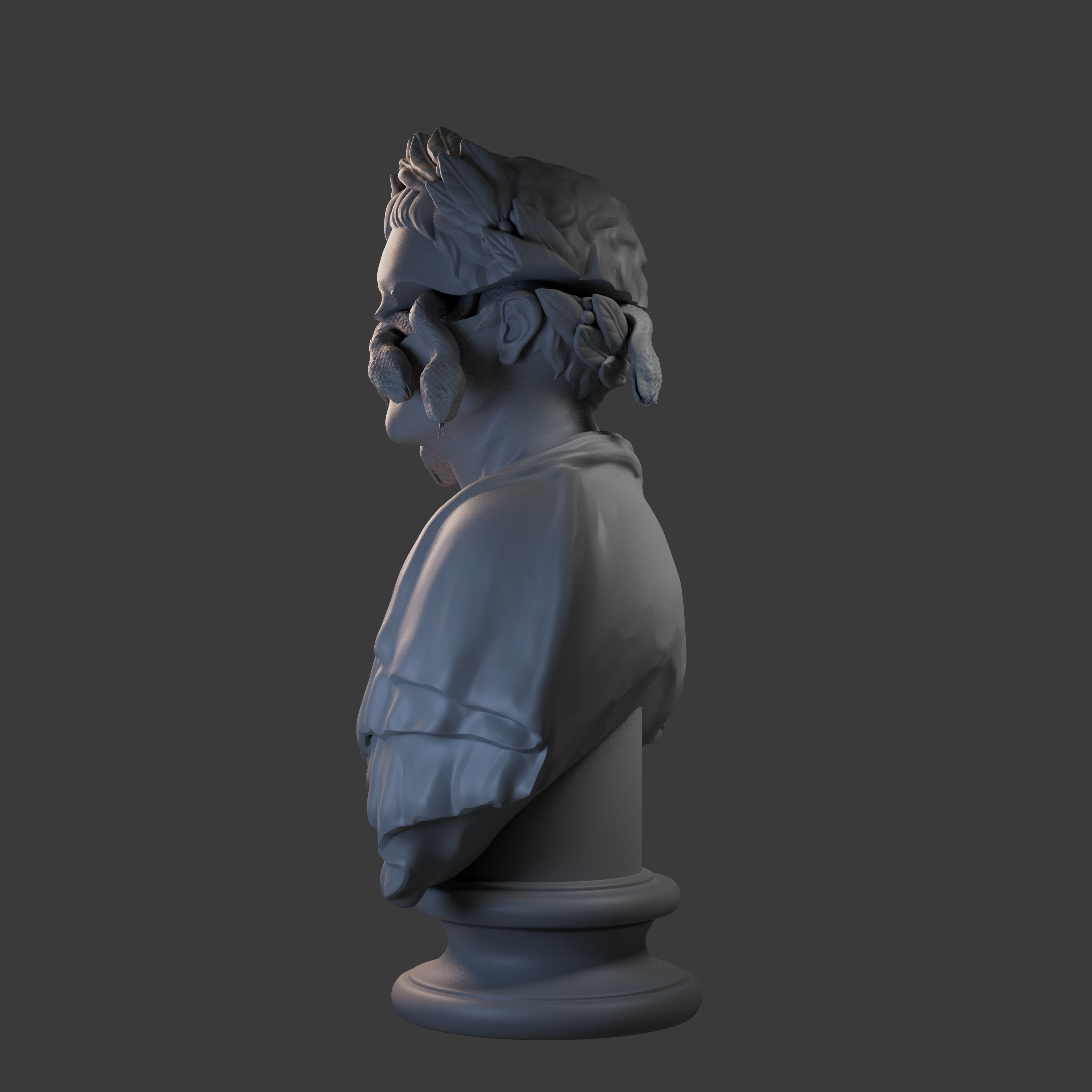 Caesar Augustus Printable Bust 3D print model_8