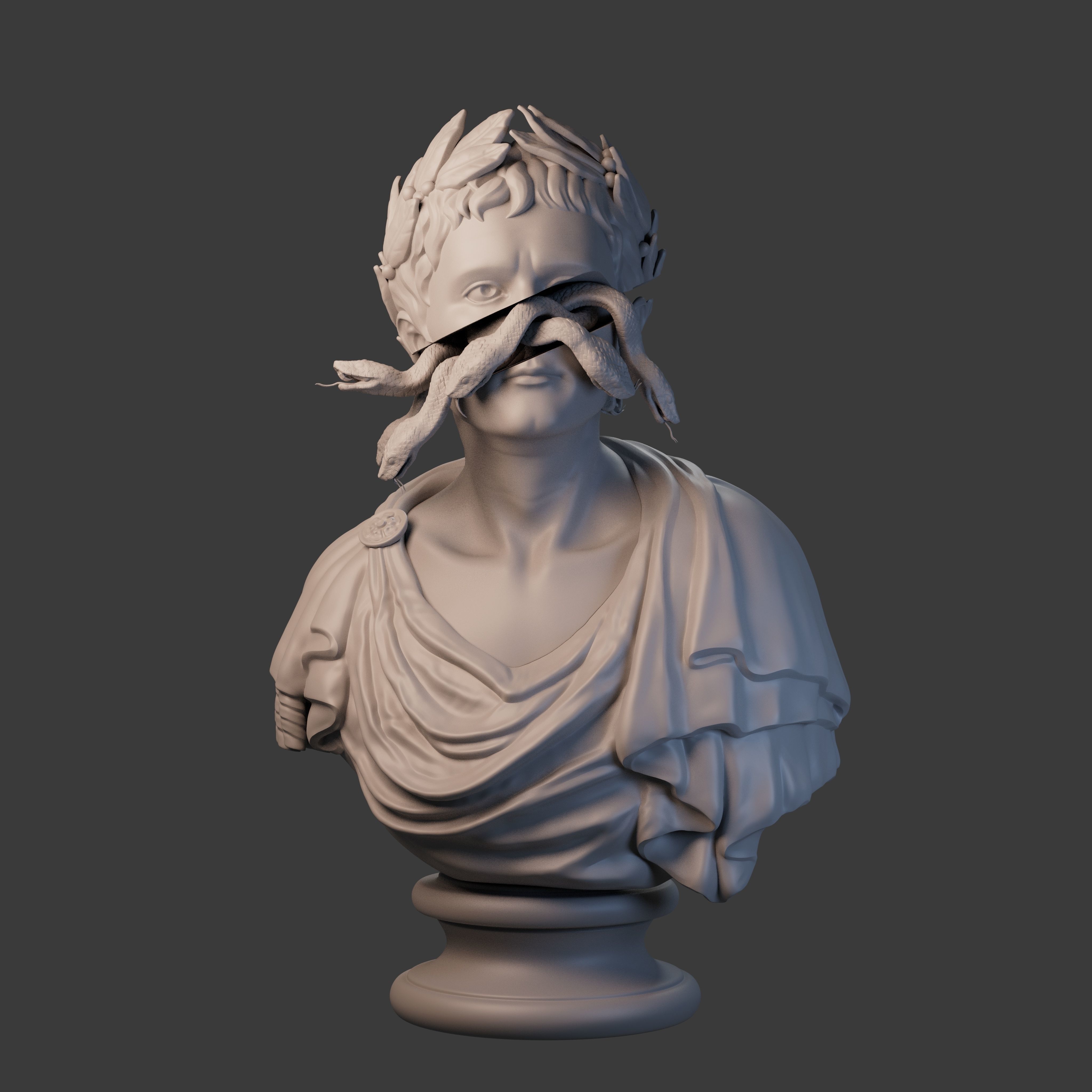 Caesar Augustus Printable Bust 3D print model_6