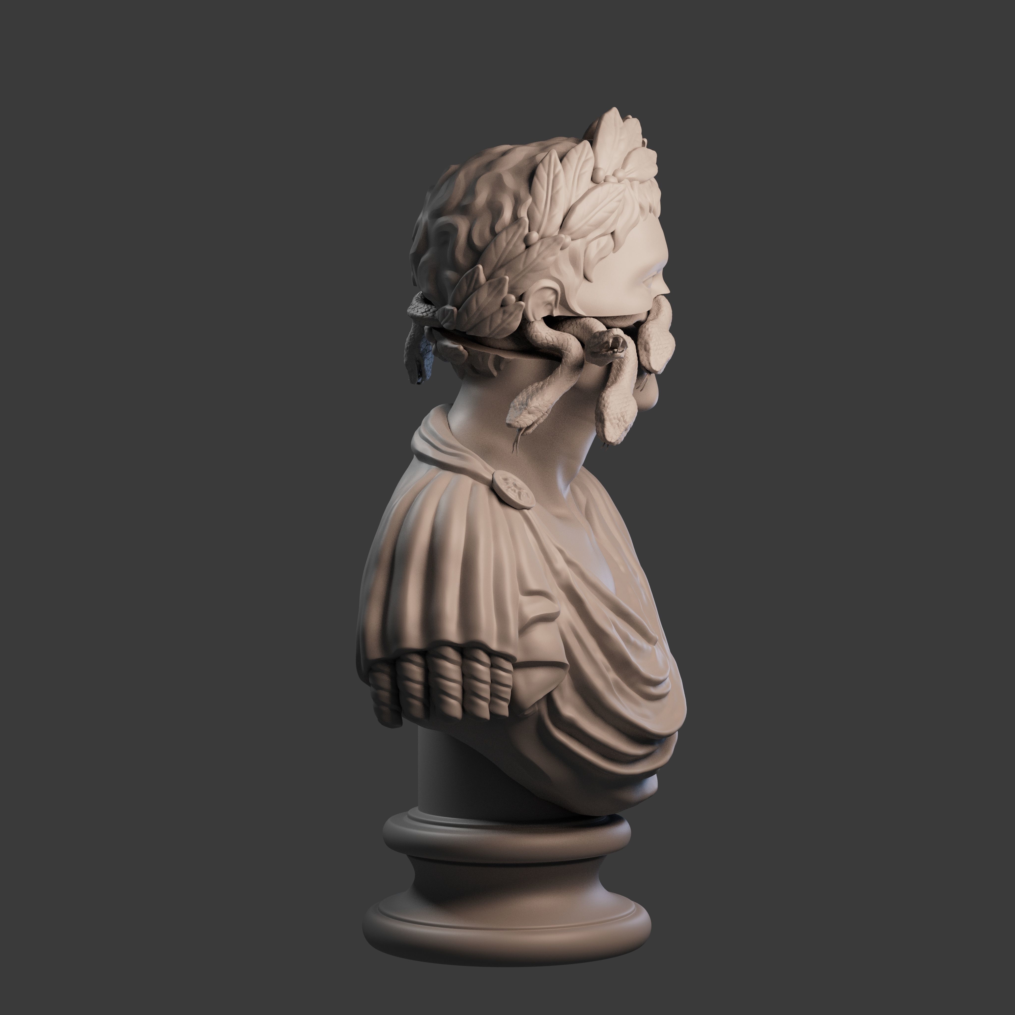Caesar Augustus Printable Bust 3D print model_12