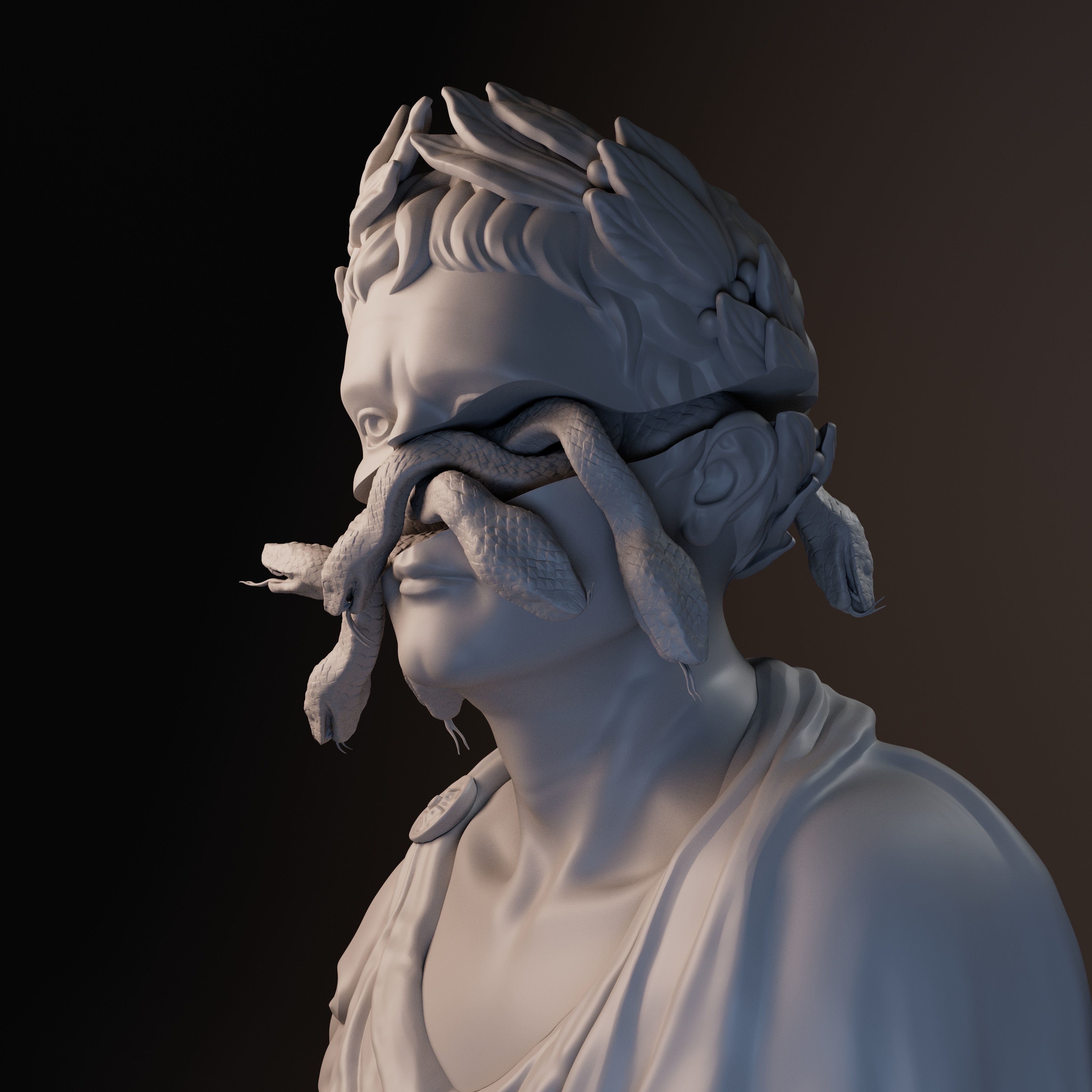 Caesar Augustus Printable Bust 3D print model_5