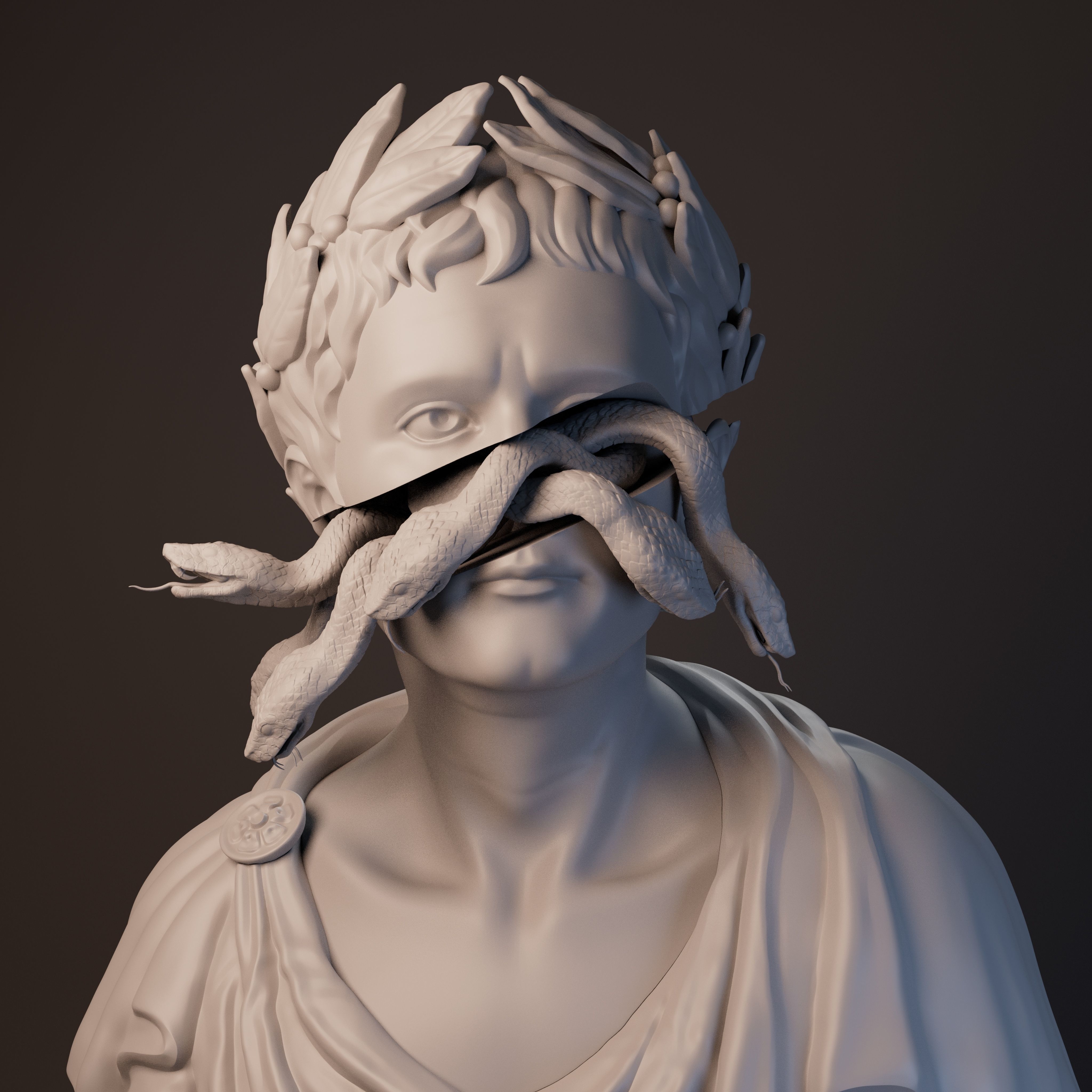 Caesar Augustus Printable Bust 3D print model_4