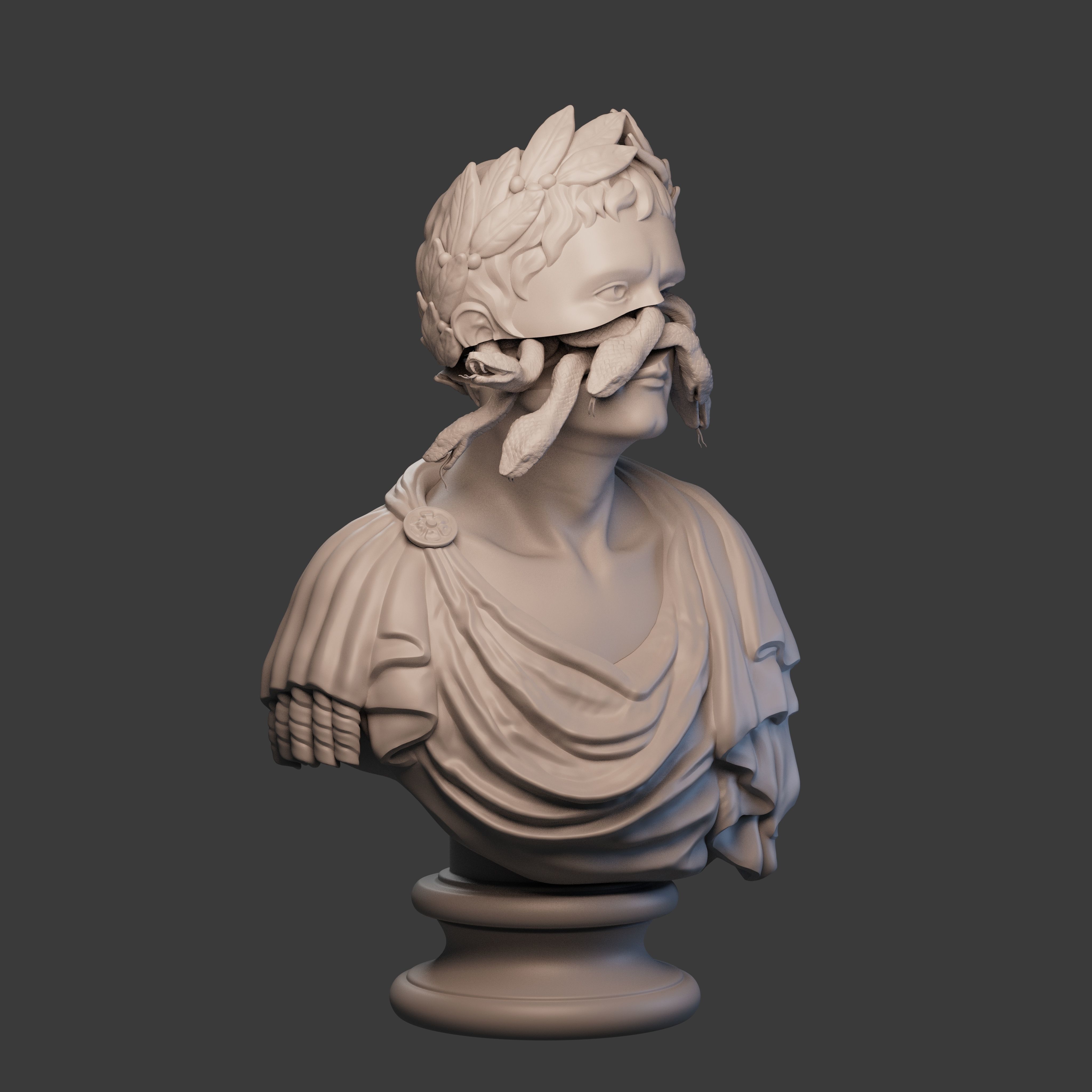 Caesar Augustus Printable Bust 3D print model_13