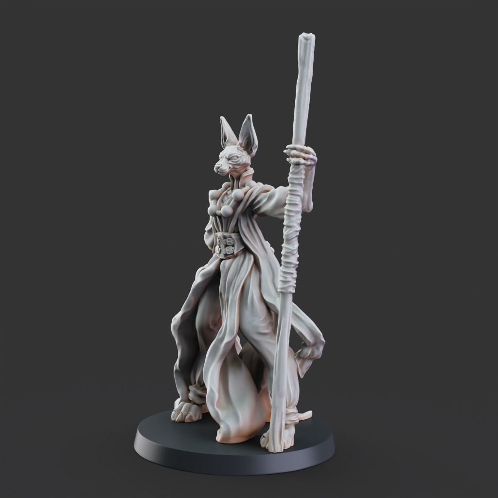 Monk - 3D Printable TTRPG - PRESUPPORTED - 32mm Scale 3D print model_7
