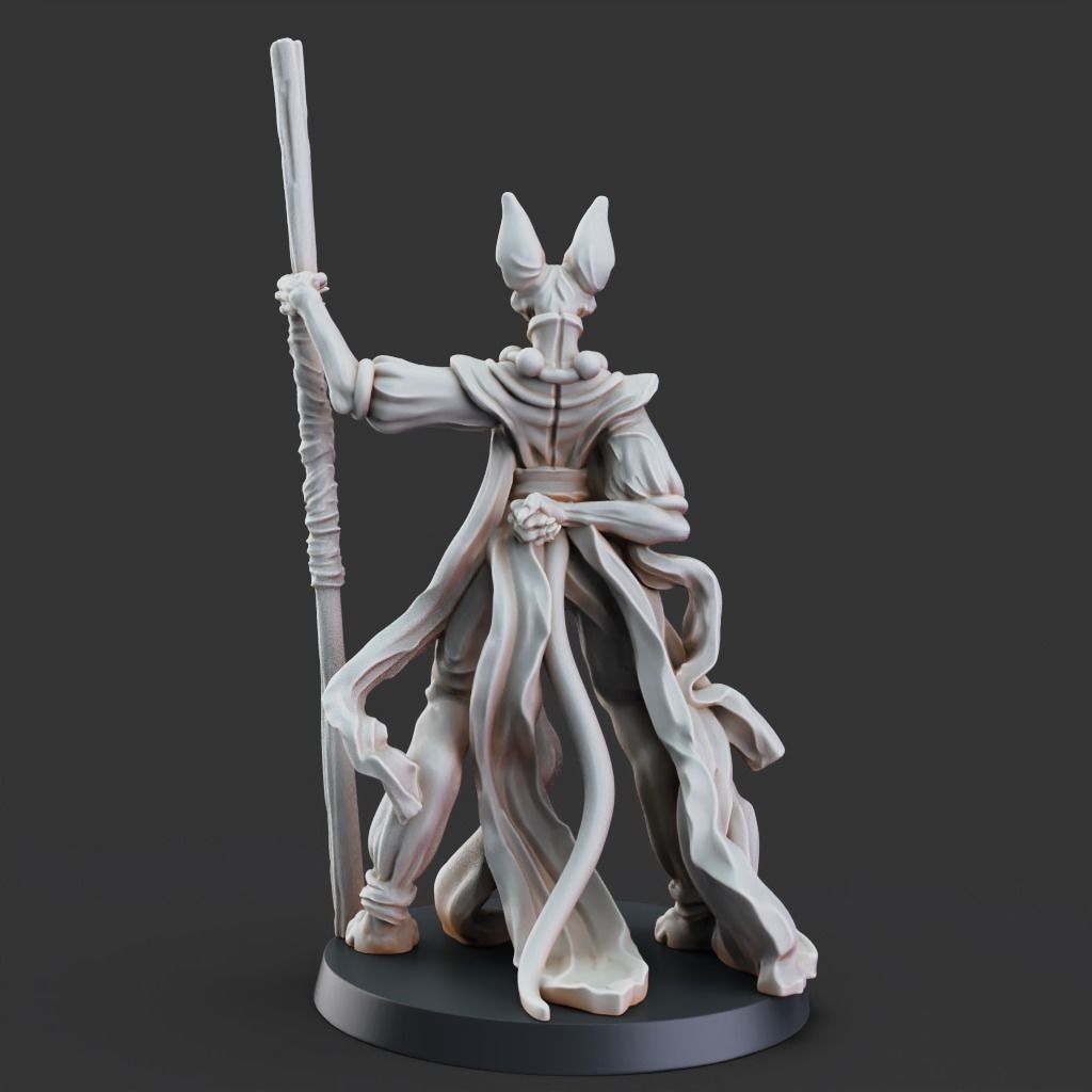 Monk - 3D Printable TTRPG - PRESUPPORTED - 32mm Scale 3D print model_6