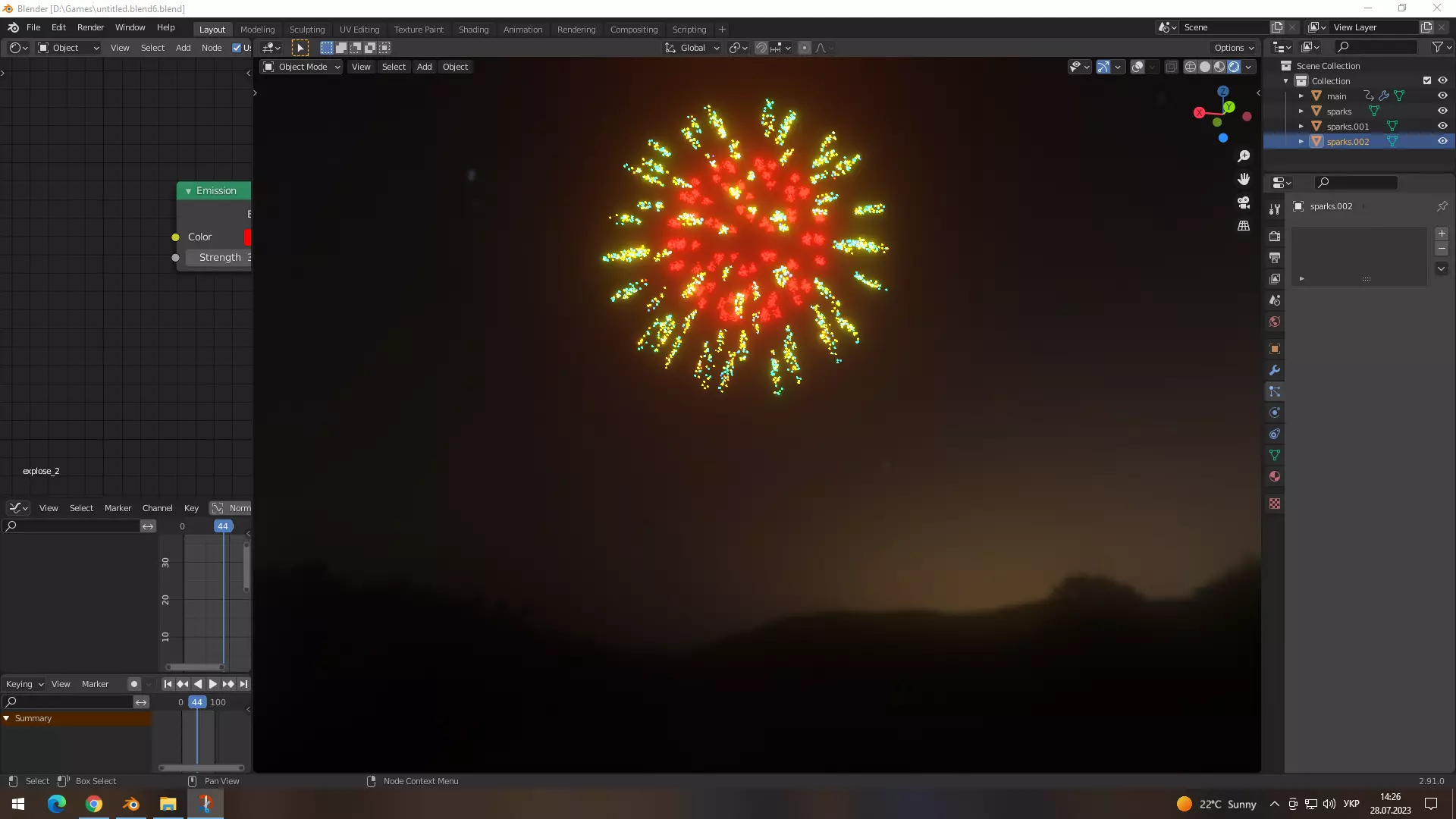 Firework 3D model_0
