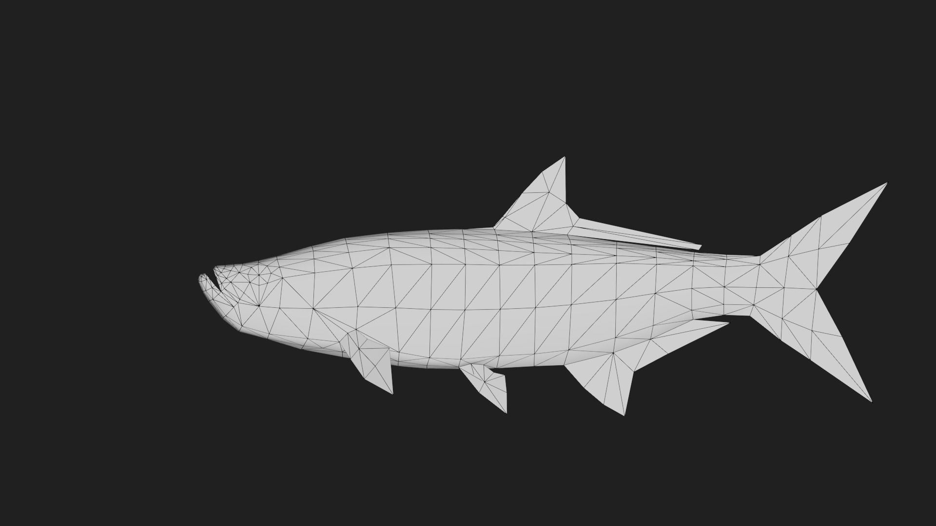 Tarpon Low-poly 3D model_1