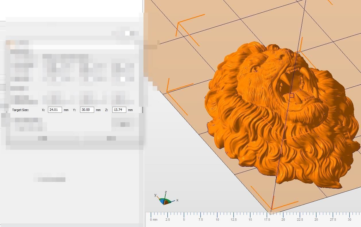 Lion head angry 3D print model_20
