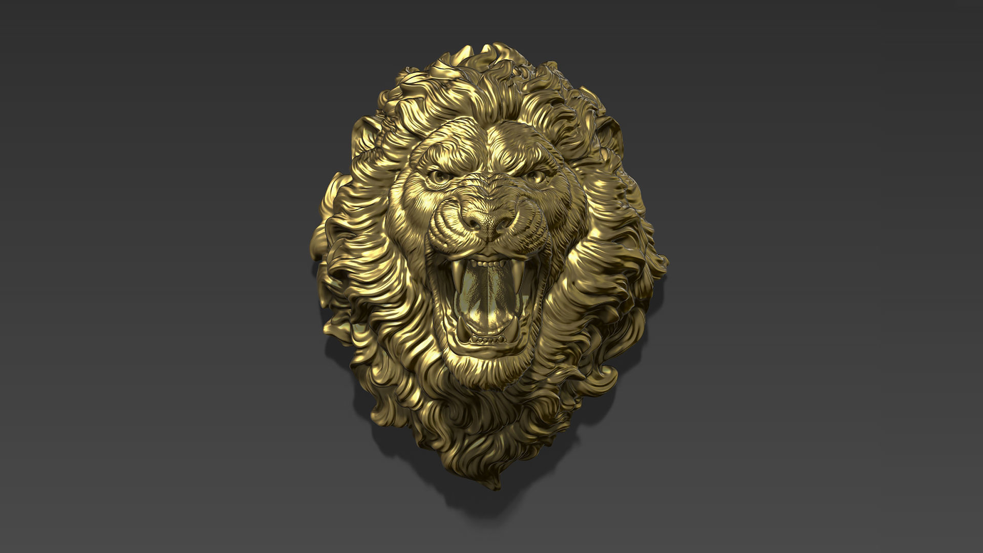Lion head angry 3D print model_10
