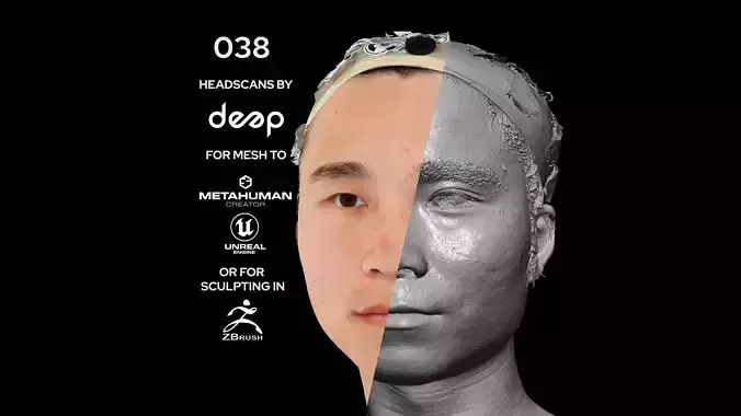 Asian Male 20s head scan 038