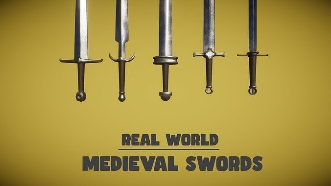 Real World - Medieval Swords Low-poly 3D model