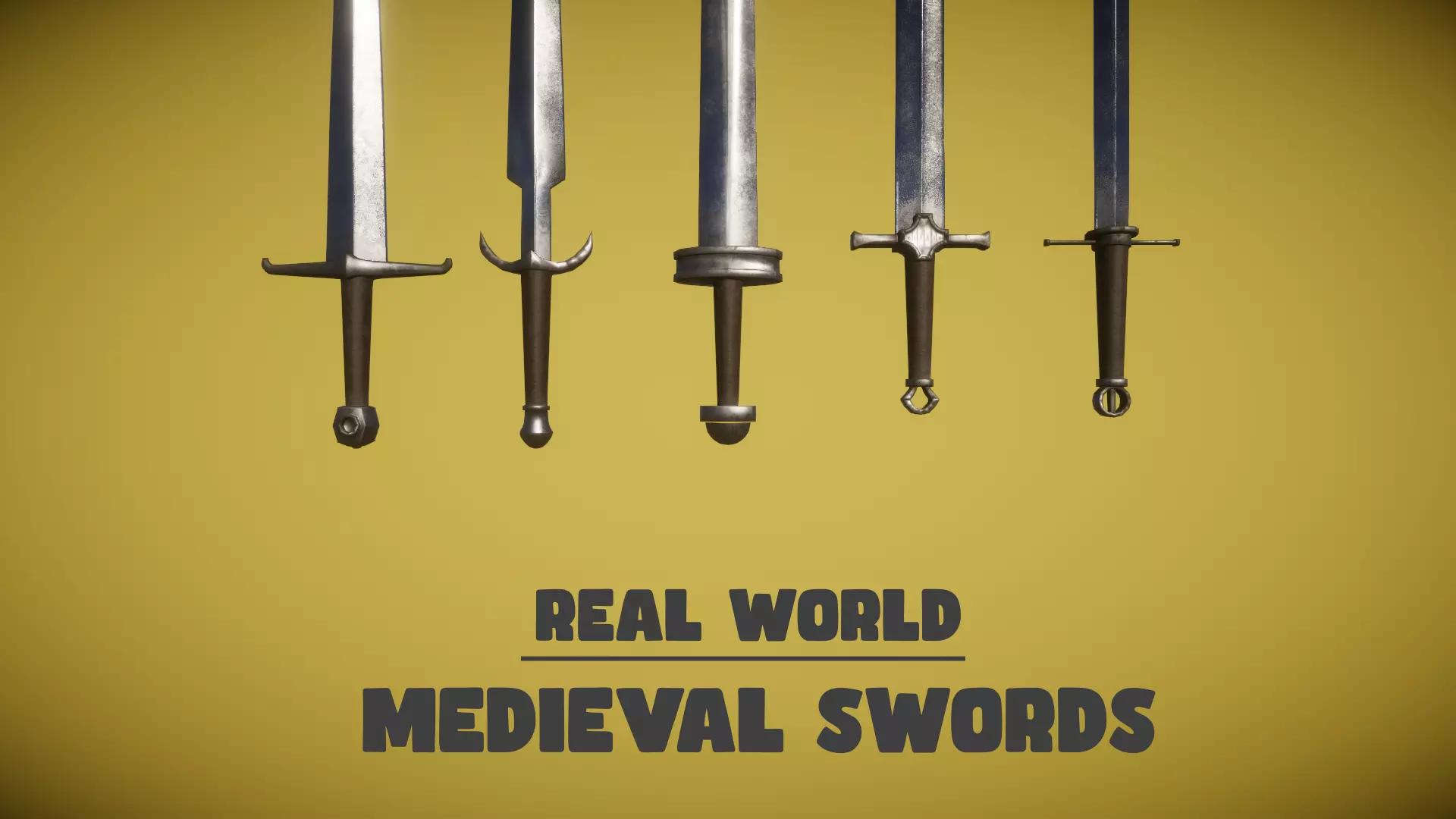 Real World - Medieval Swords Low-poly 3D model_0